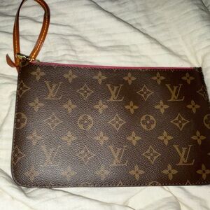 Louis Vuitton Brown and Tan Monogram Pouch